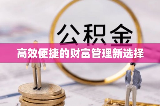 红古高效便捷的财富管理新选择